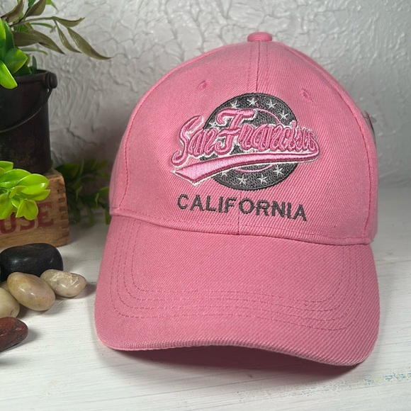 Lanza USA Accessories - NWT San Francisco California Lanza Pink Embroidered Adjustable Ball Cap Hat New